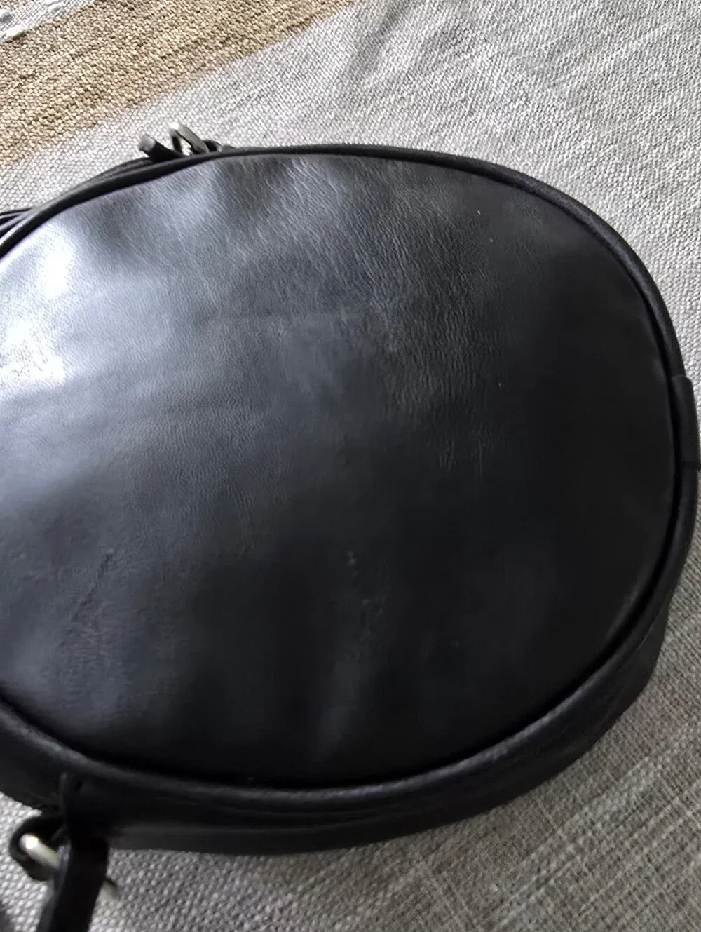 Purse Lot Of 2 Small Handbags Black Woven, Black Faux Leather Crossbody Bag